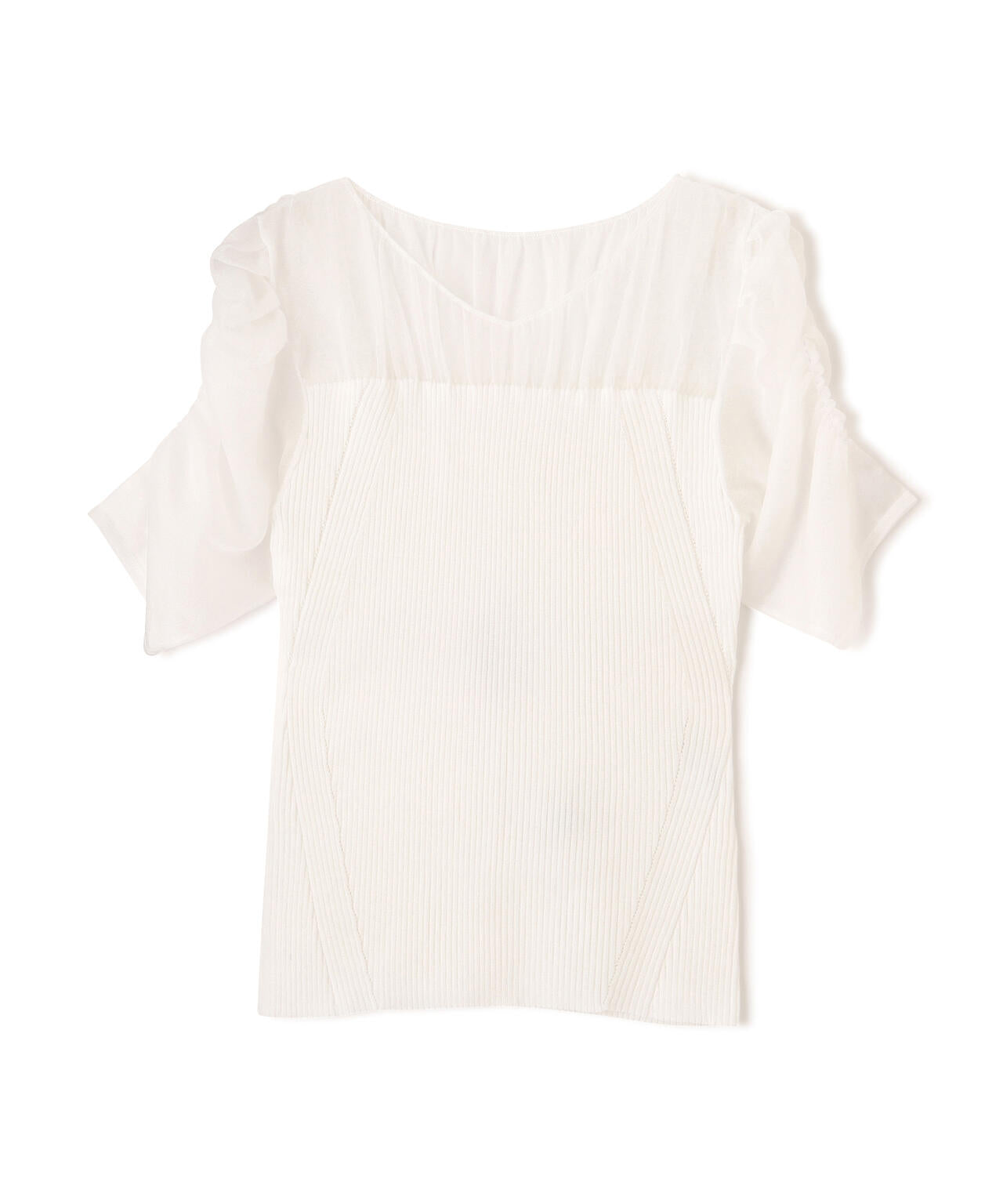 ラメニットシアーコンビプルオーバー