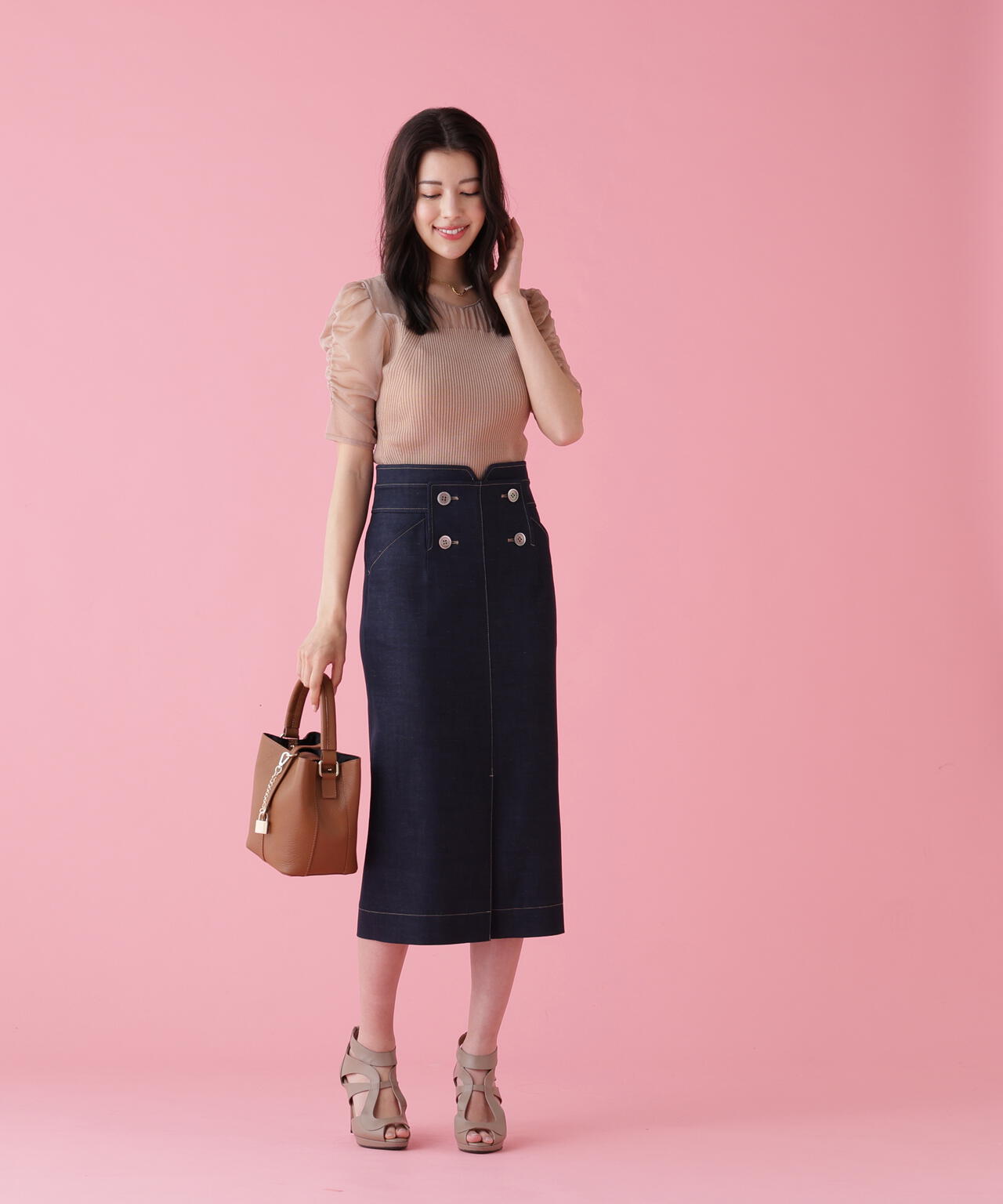 ラメニットシアーコンビプルオーバー