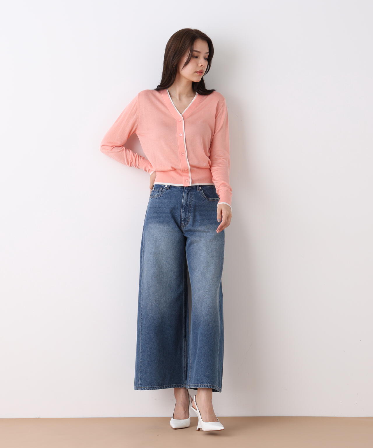 Vネックパレットニットカーディガン