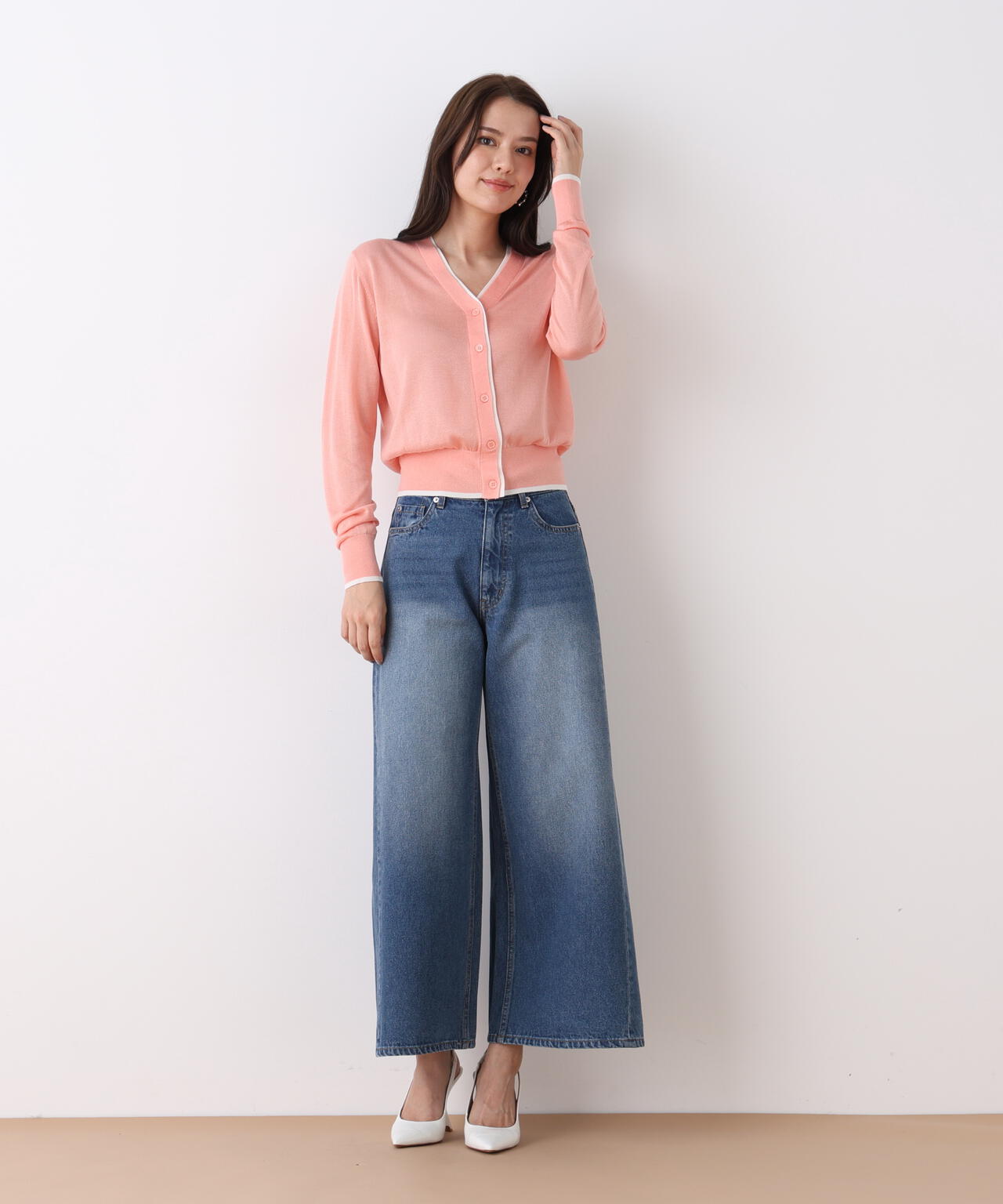 Vネックパレットニットカーディガン