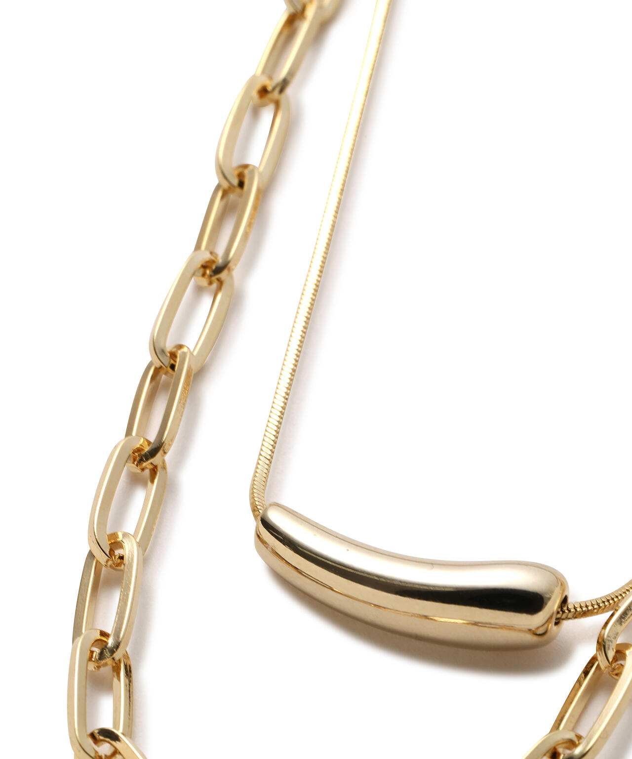 2連チェーンネックレス