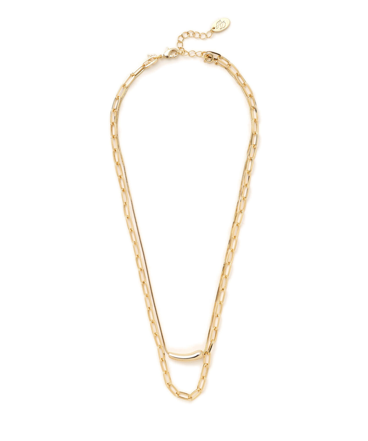 2連チェーンネックレス