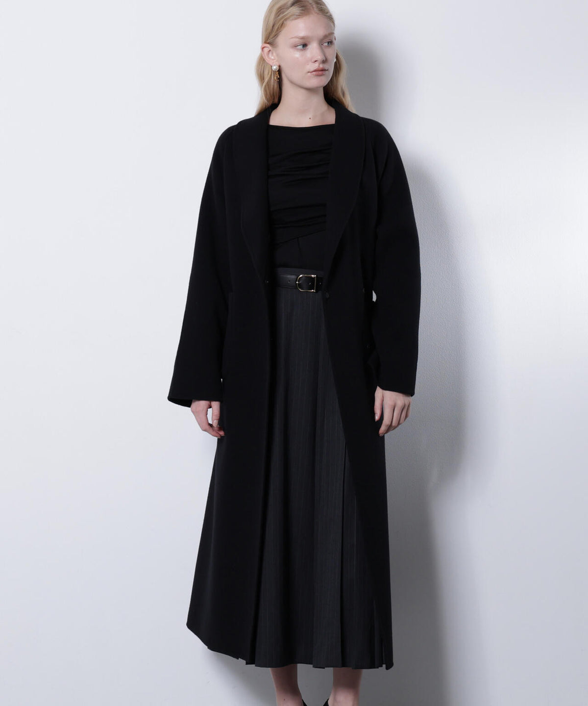ドレープショールリバーコート_