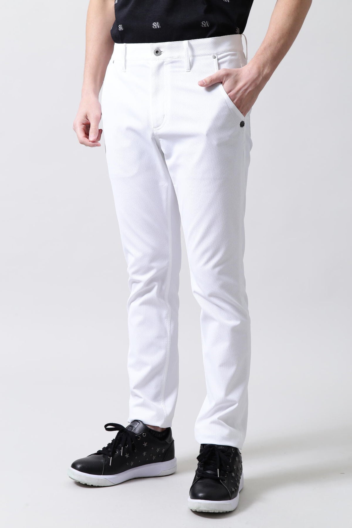 McMardワッフルストレッチ 5ポケットパンツ (MENS)