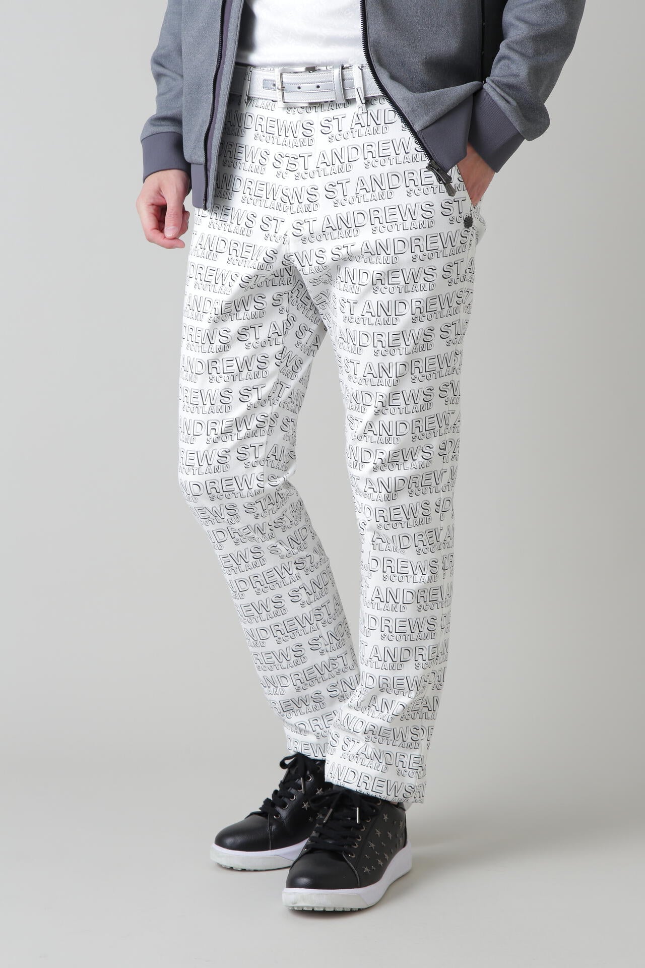 デジタルロゴプリント ハイストレッチパンツ (MENS)