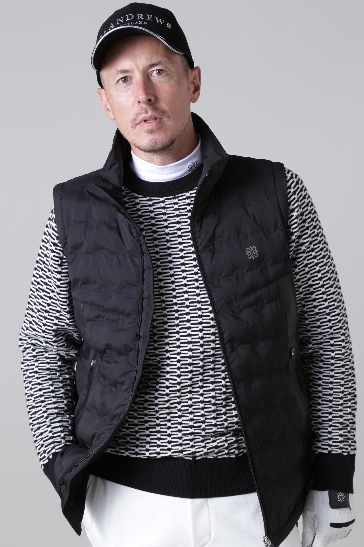 袖取り外し可能 ケルトジャガード中綿ブルゾン (MENS)