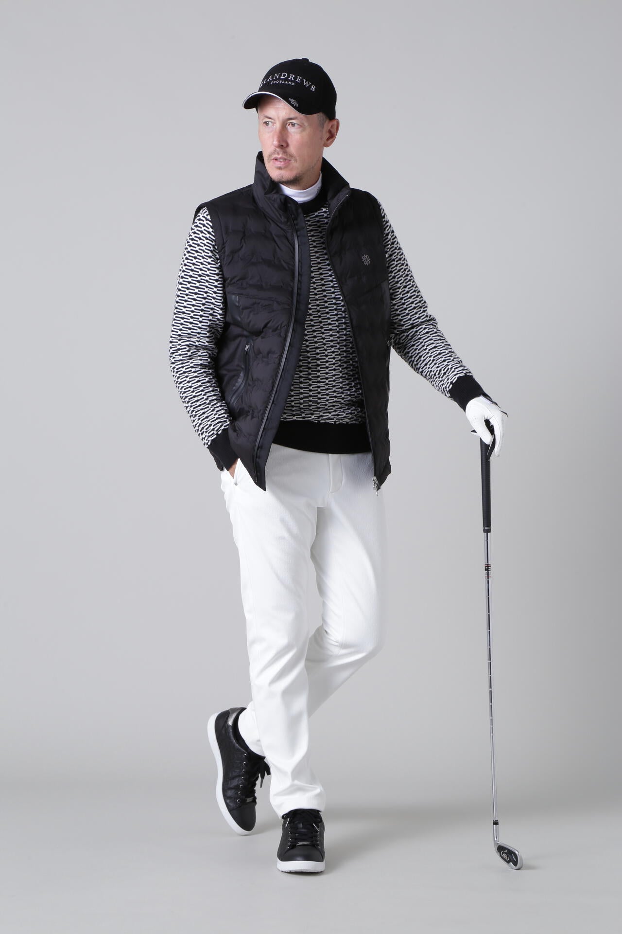 袖取り外し可能 ケルトジャガード中綿ブルゾン (MENS)