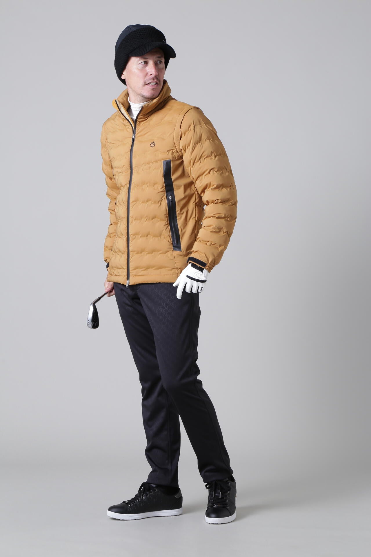 袖取り外し可能 ケルトジャガード中綿ブルゾン (MENS)