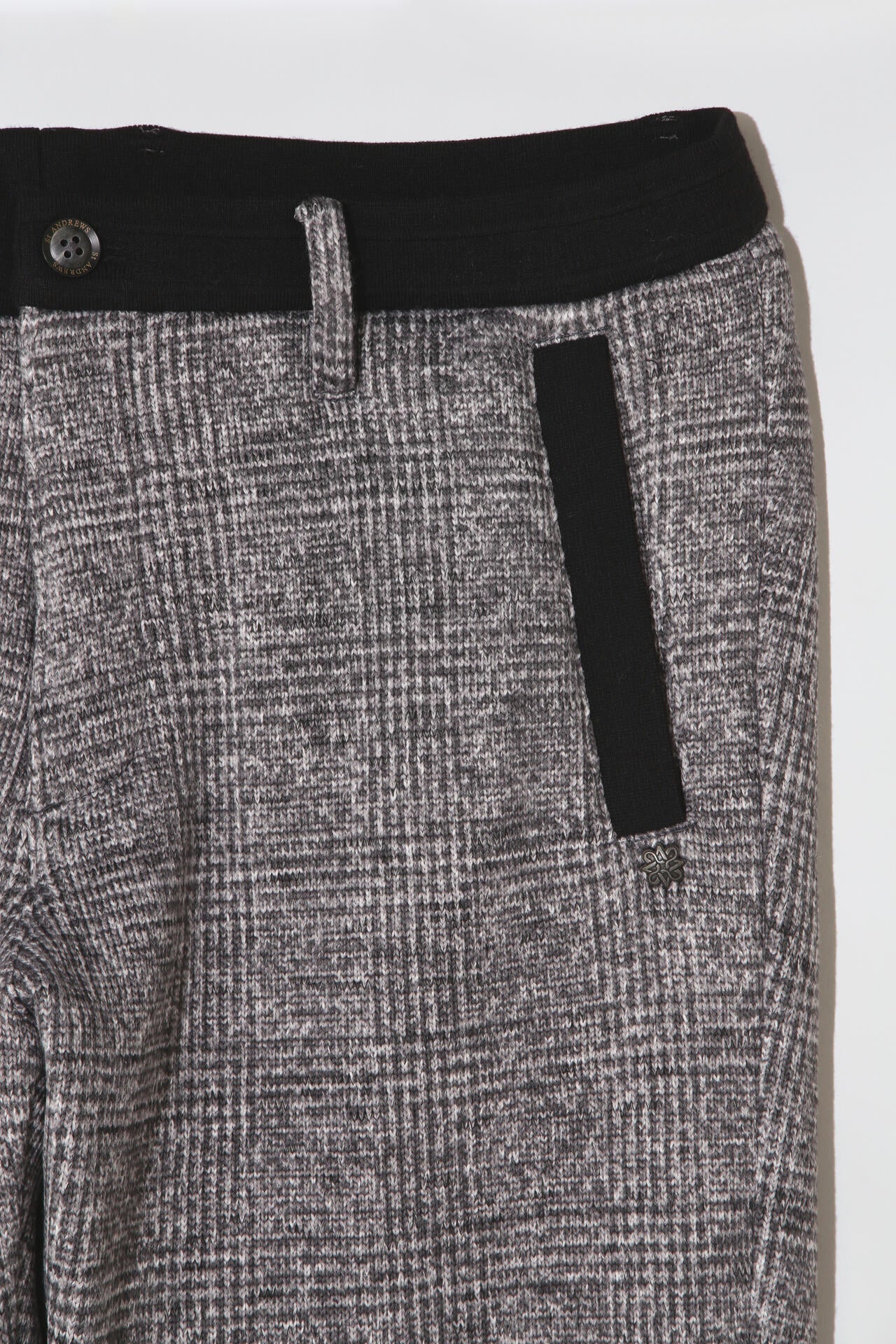 ツイード風裏起毛中綿キルトパンツ (MENS)
