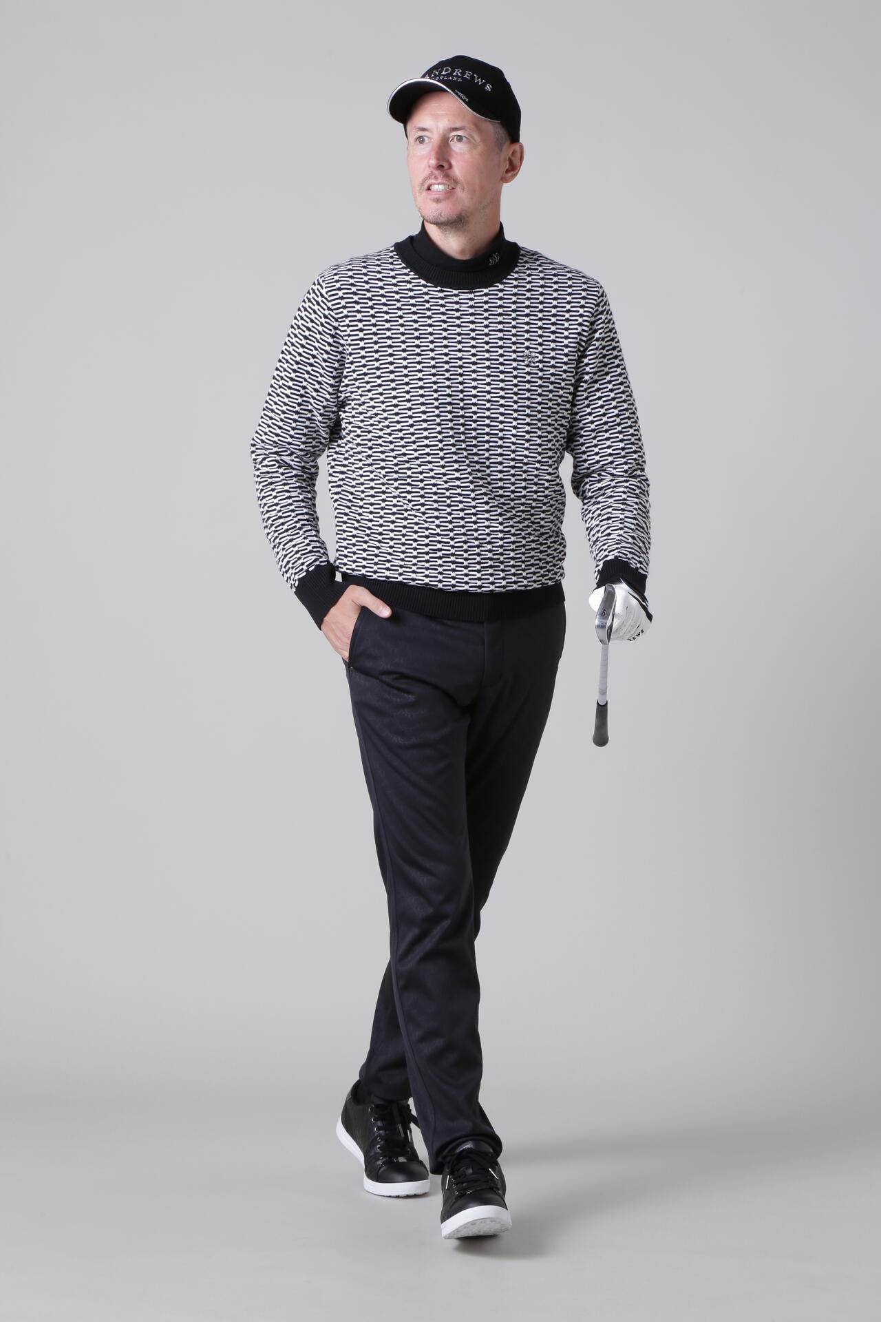 ロゴエンボスボンディング ストレッチパンツ (MENS)