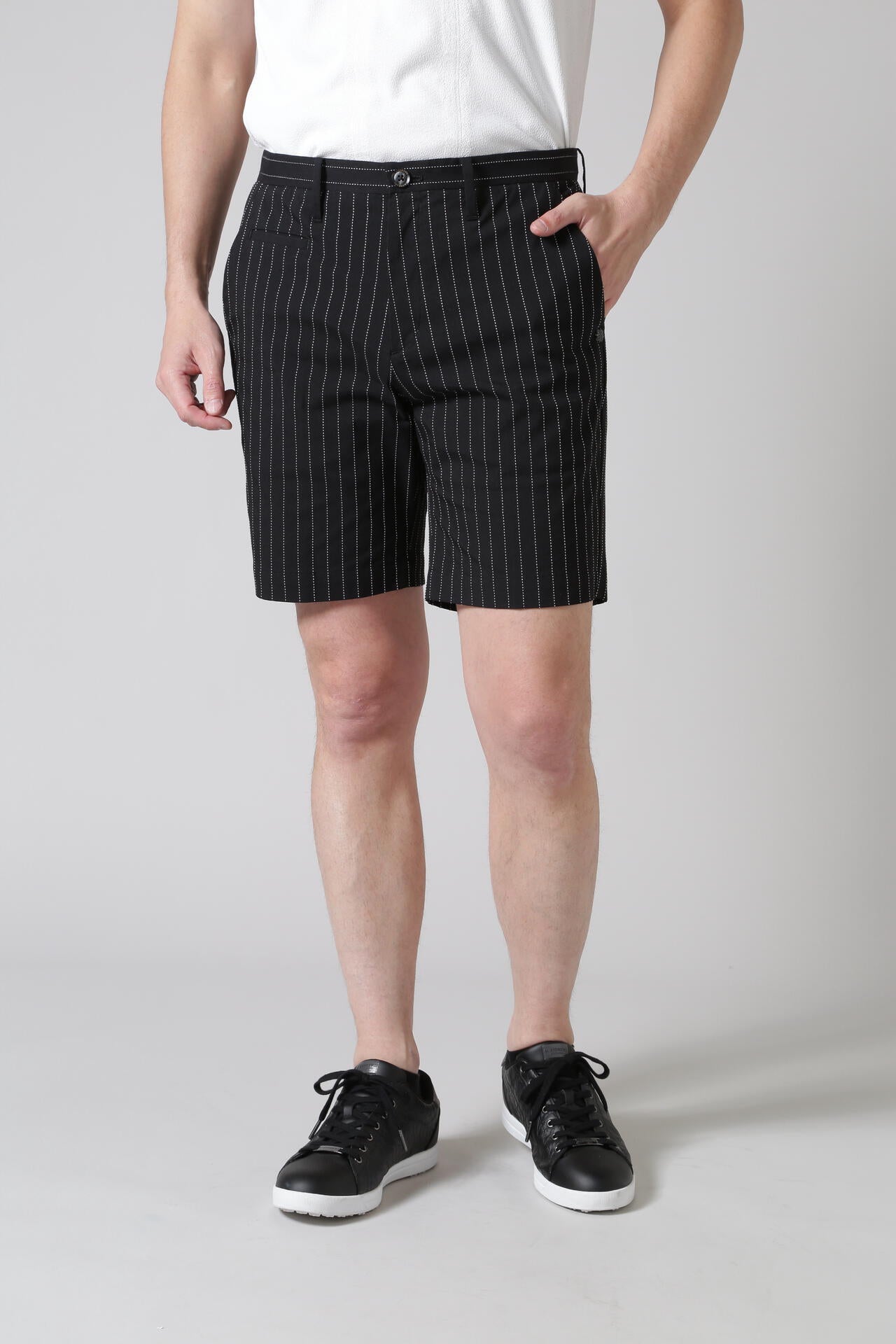 ステッチストライプショートパンツ (MENS)