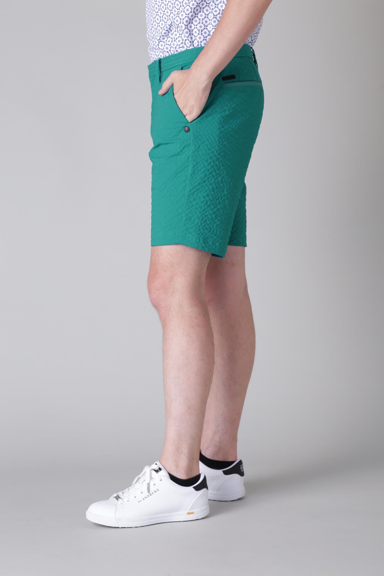 サッカーストライプストレッチショートパンツ (MENS)