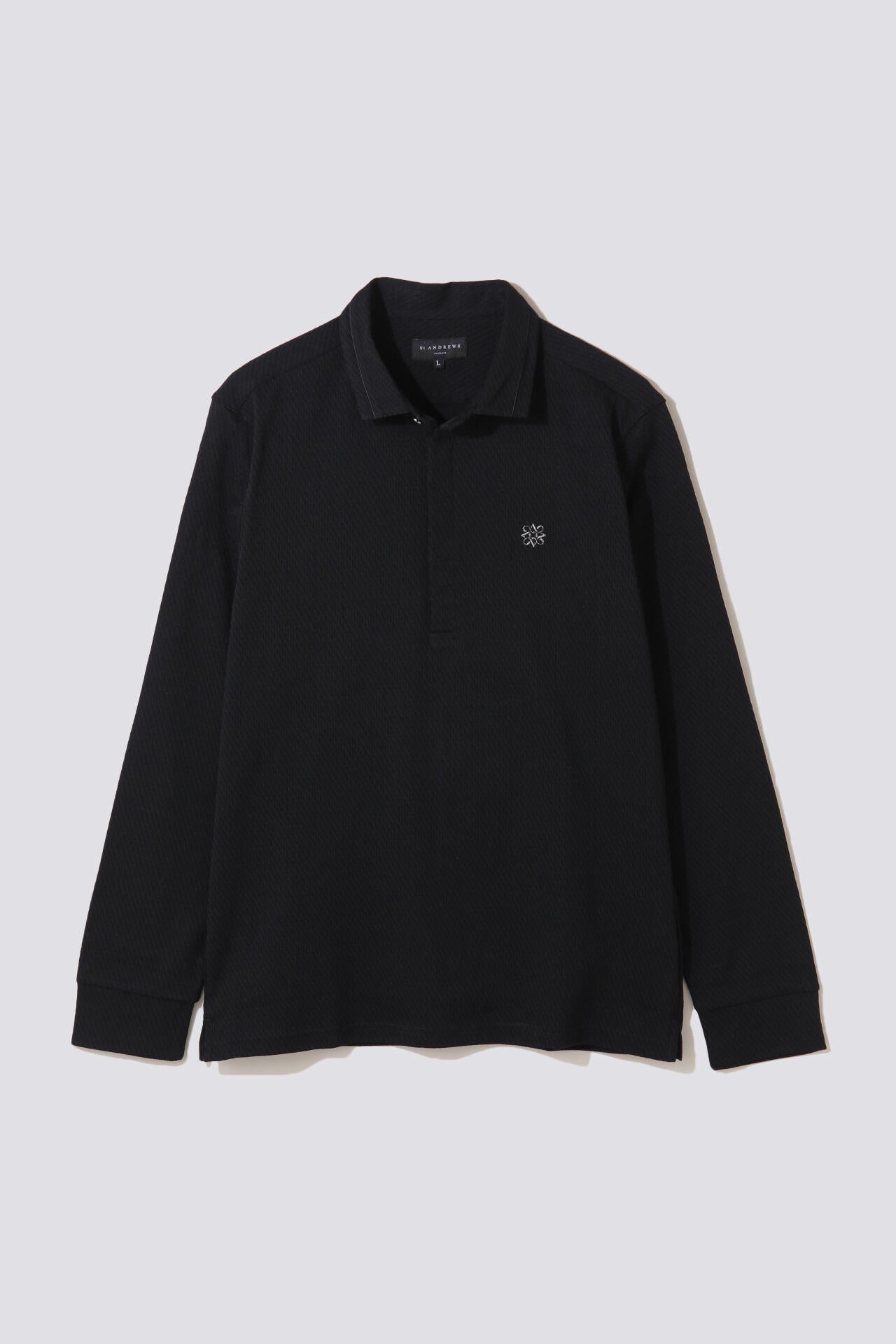 ブリスタージャガード長袖ポロシャツ (MENS)