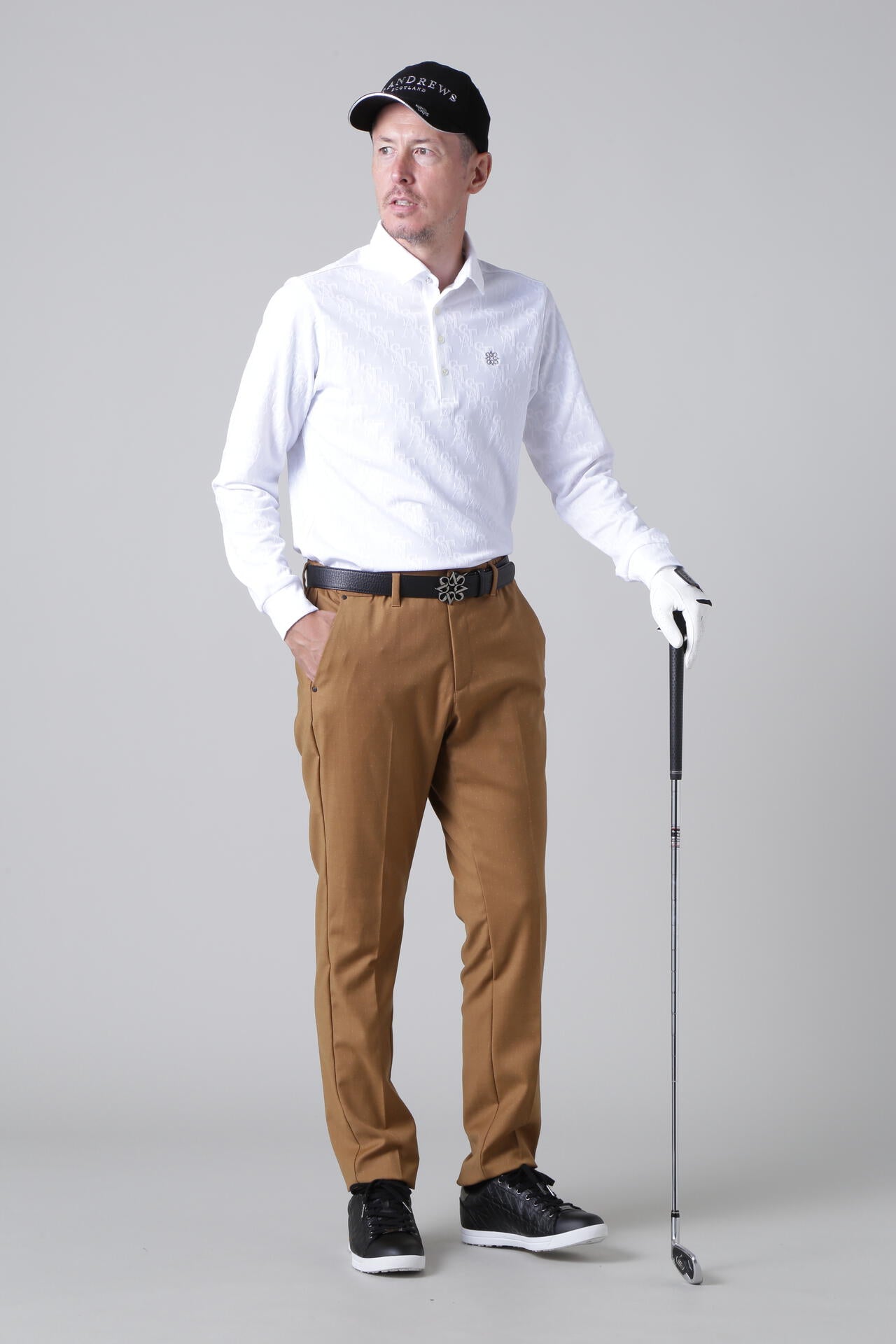 STAロゴジャガード長袖シャツ (MENS)