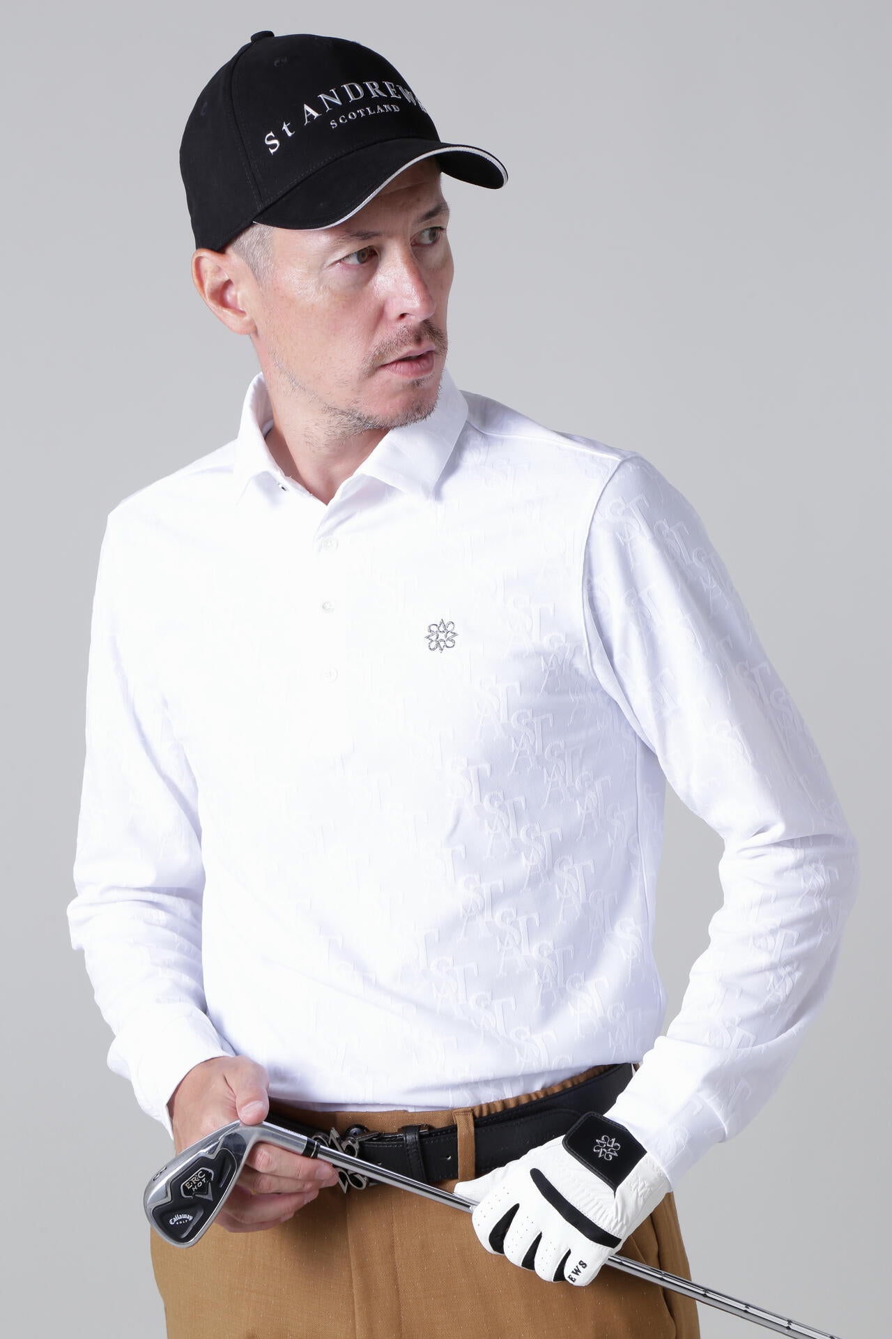 STAロゴジャガード長袖シャツ (MENS)
