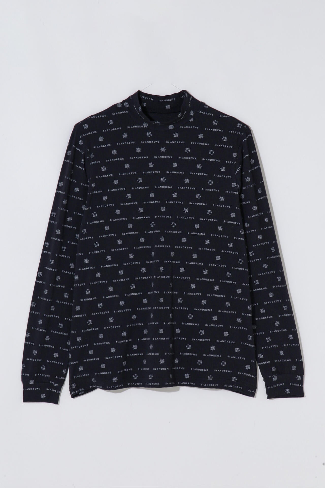 ベア天竺ケルトロゴプリント長袖ハイネックカットソー (MENS)