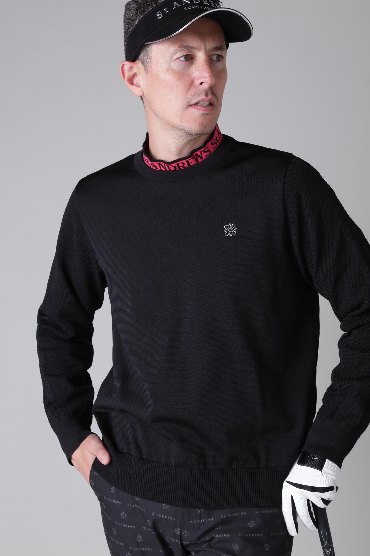14G天竺×ケーブル クルーネックニットプルオーバー (MENS)
