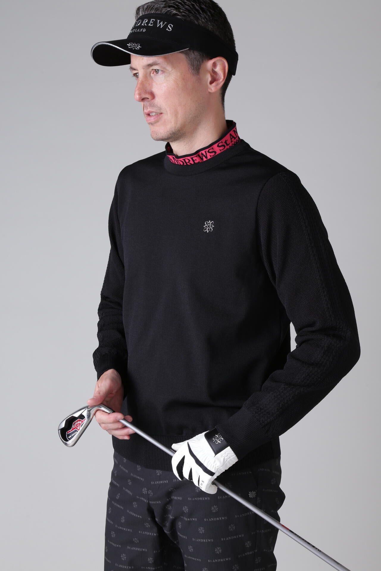 14G天竺×ケーブル クルーネックニットプルオーバー (MENS)