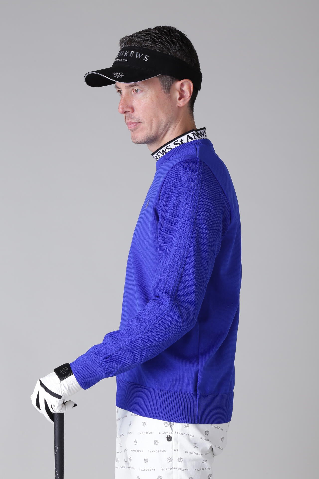 14G天竺×ケーブル クルーネックニットプルオーバー (MENS)
