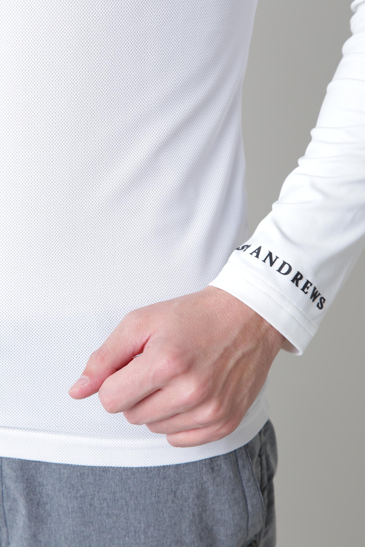 ツインコットンUV× SUNPROFITメッシュ長袖Uネックインナー (MENS)