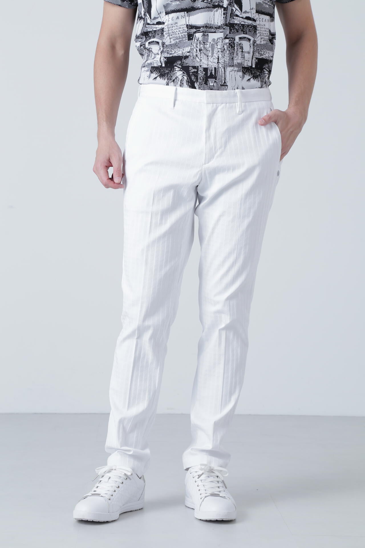 幾何学ジャガードパンツ (MENS)