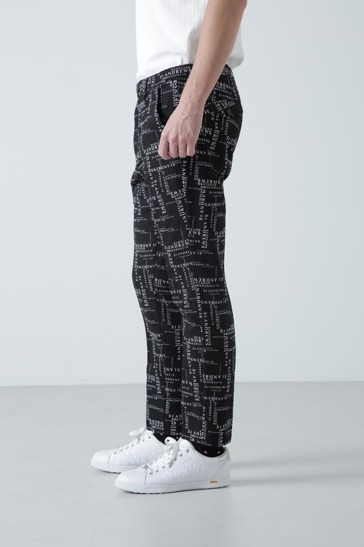 ランダムロゴプリントパンツ (MENS)