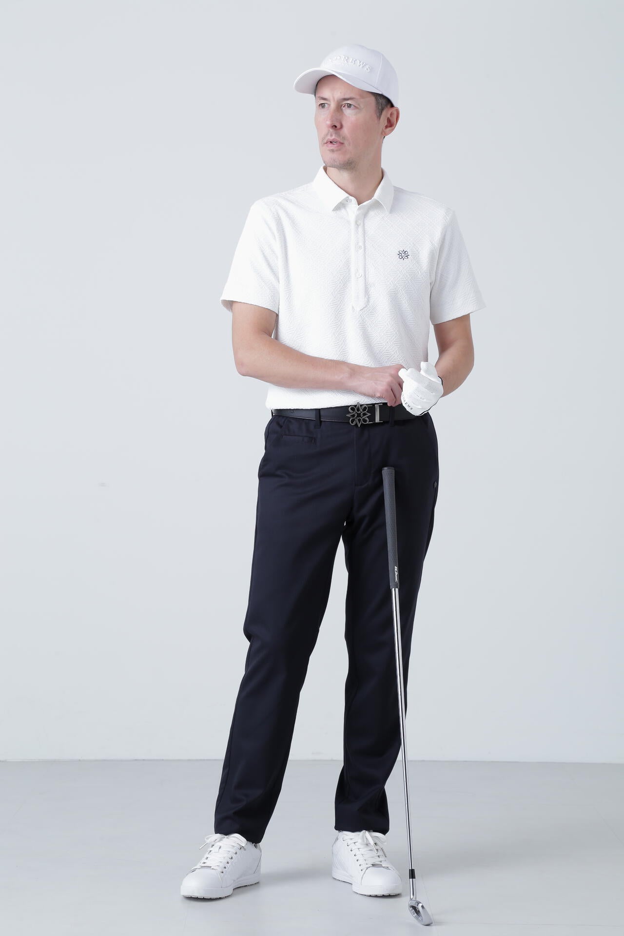菱形ジャガード 半袖シャツ (MENS)