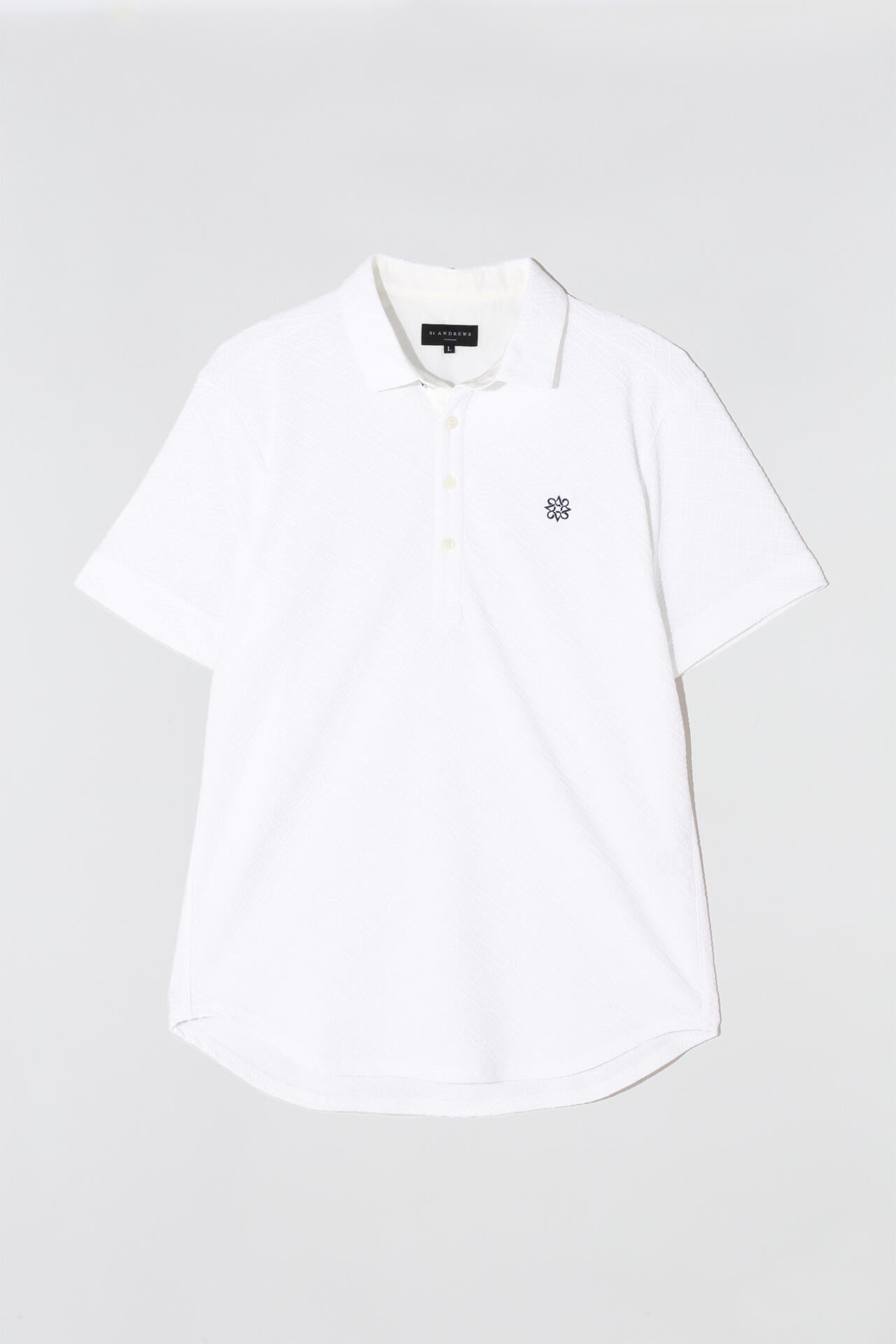 菱形ジャガード 半袖シャツ (MENS)