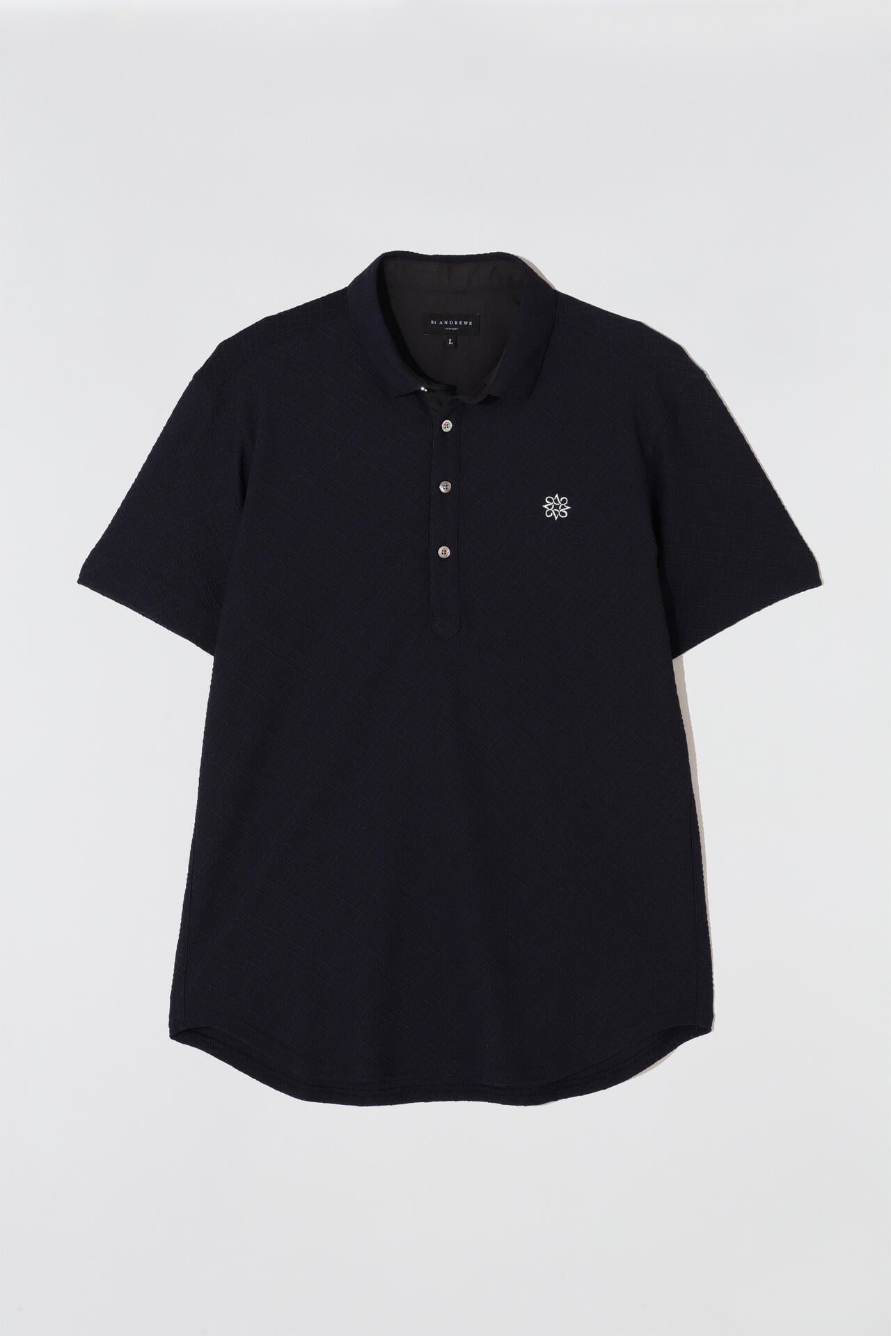 菱形ジャガード 半袖シャツ (MENS)
