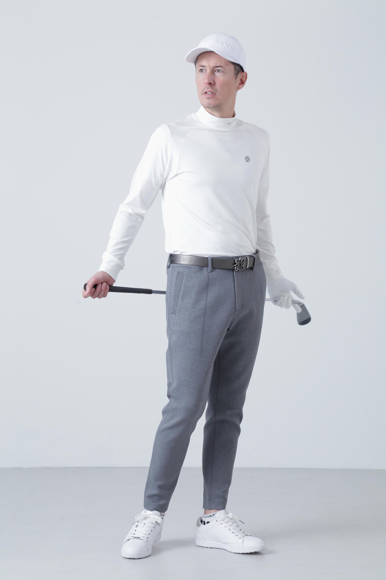 カチオンポリエステル ベア天竺 長袖ハイネック (MENS)
