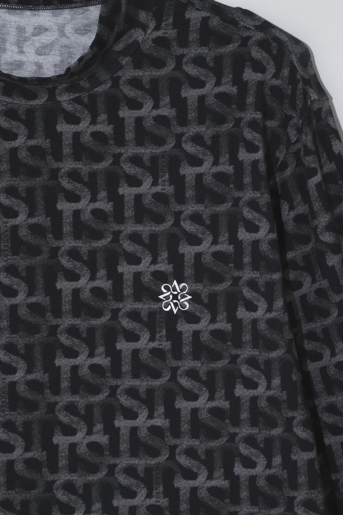 ベア天竺 長袖ハイネックカットソー <STロゴプリント> (MENS)