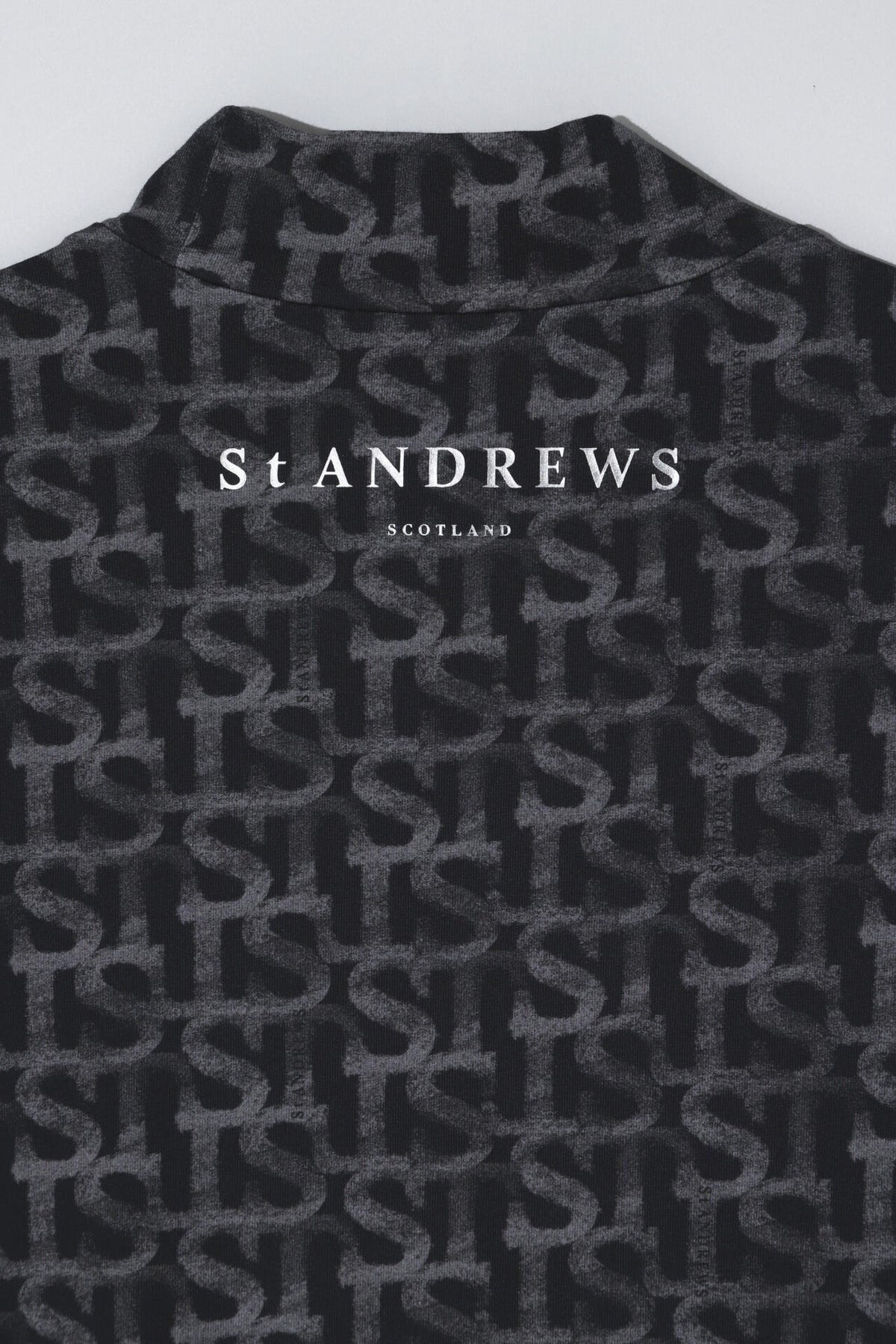 ベア天竺 長袖ハイネックカットソー <STロゴプリント> (MENS)