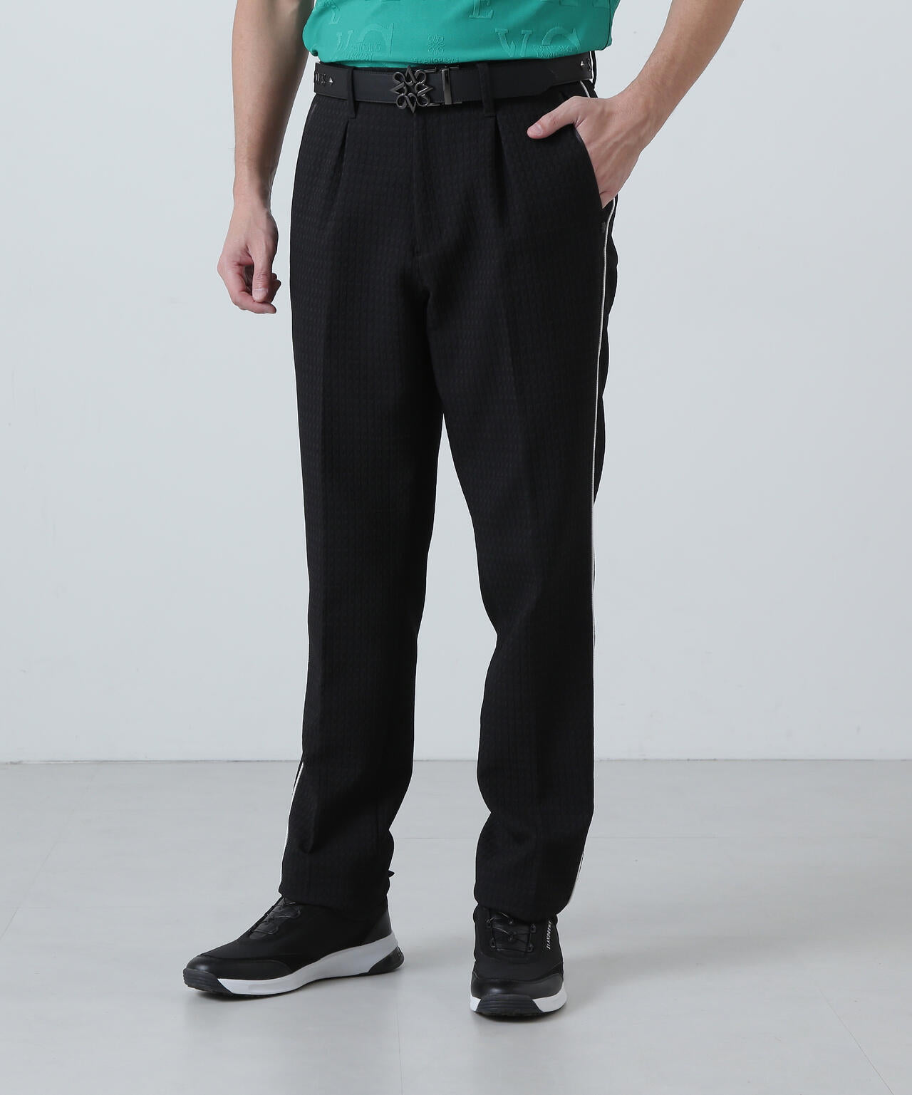 ハンドトゥースジャガードパンツ (MENS)