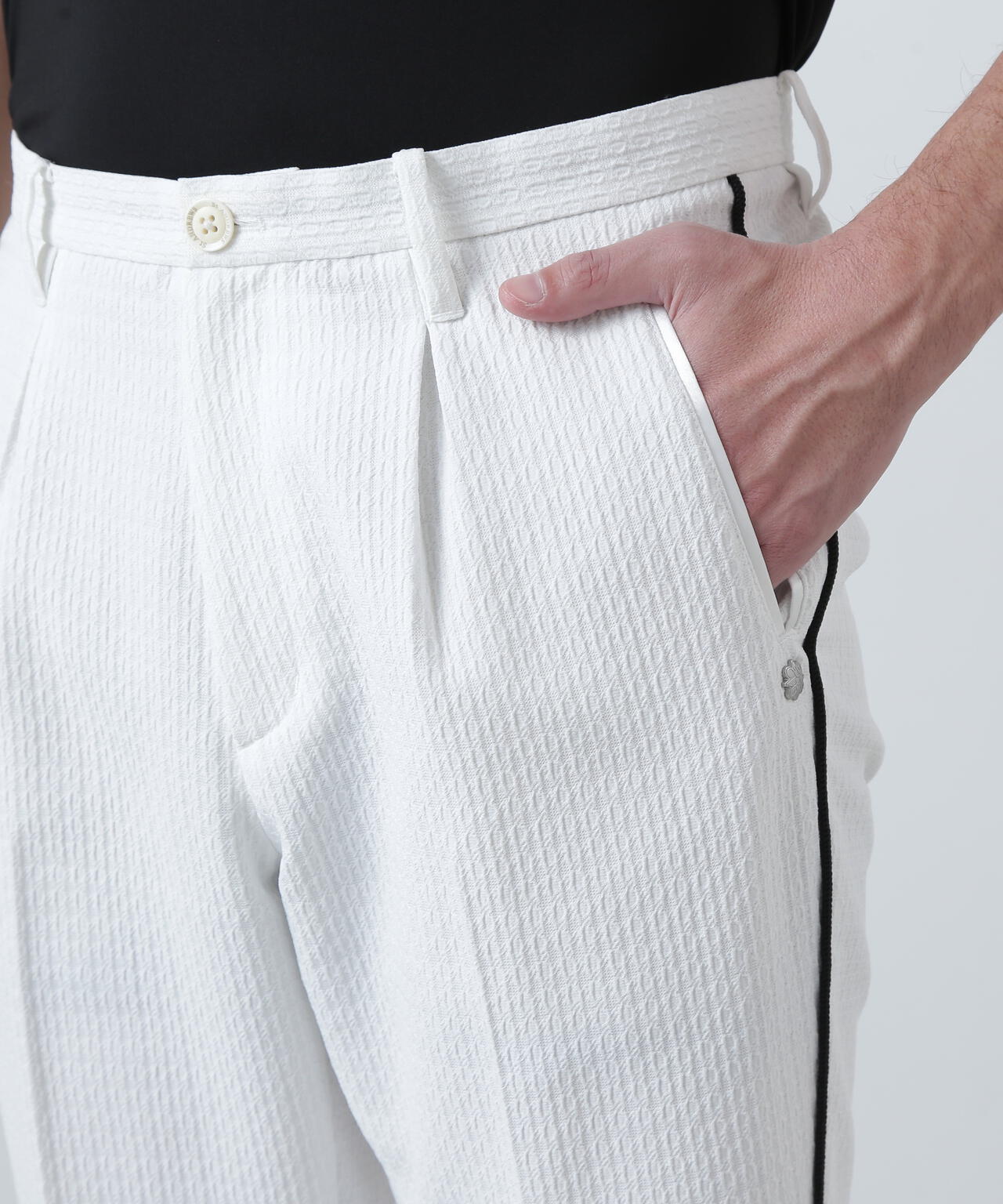 ハンドトゥースジャガードパンツ (MENS)