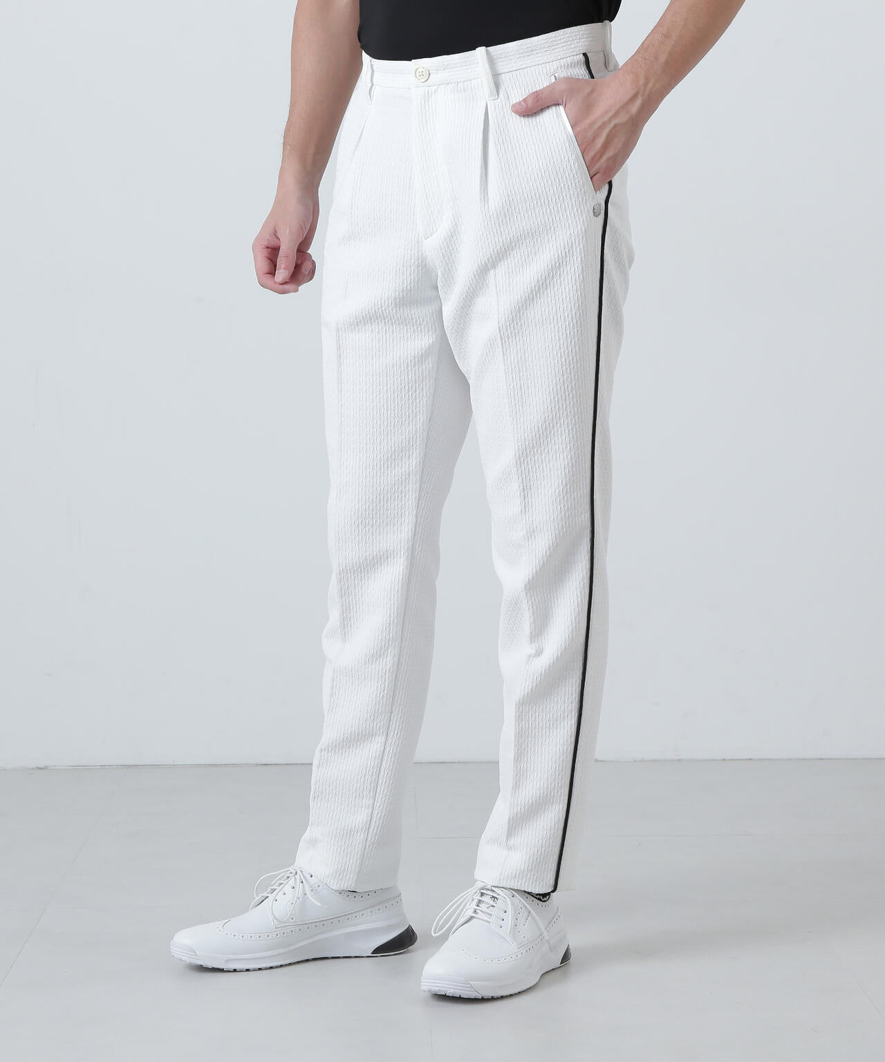 ハンドトゥースジャガードパンツ (MENS)