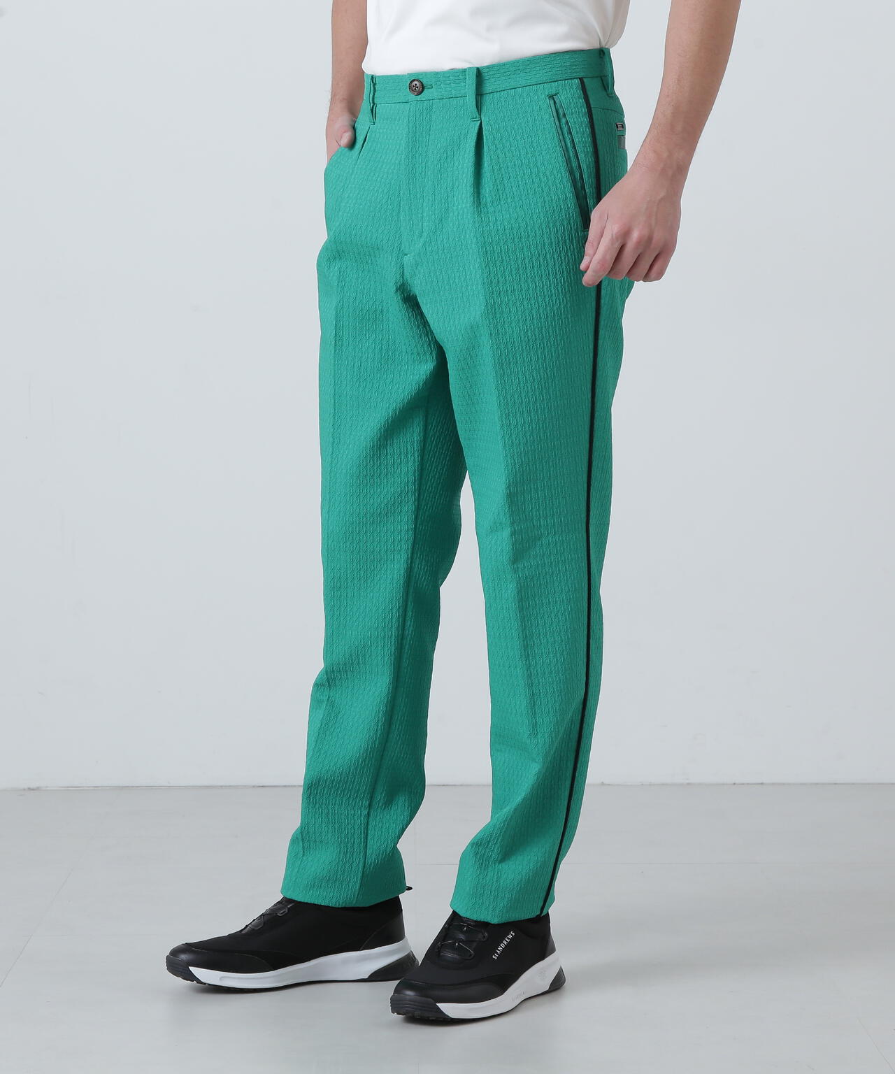 ハンドトゥースジャガードパンツ (MENS)