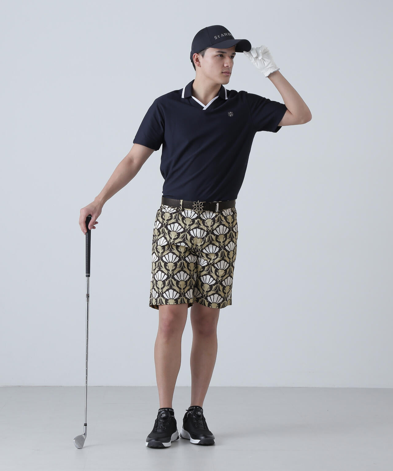 ドビーストレッチショートパンツ <アザミ柄> (MENS)