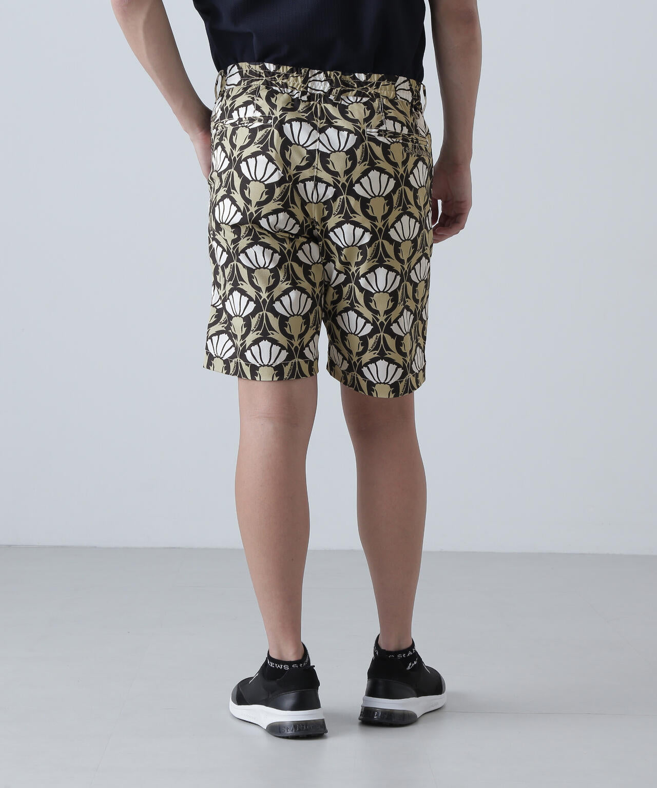 ドビーストレッチショートパンツ <アザミ柄> (MENS)