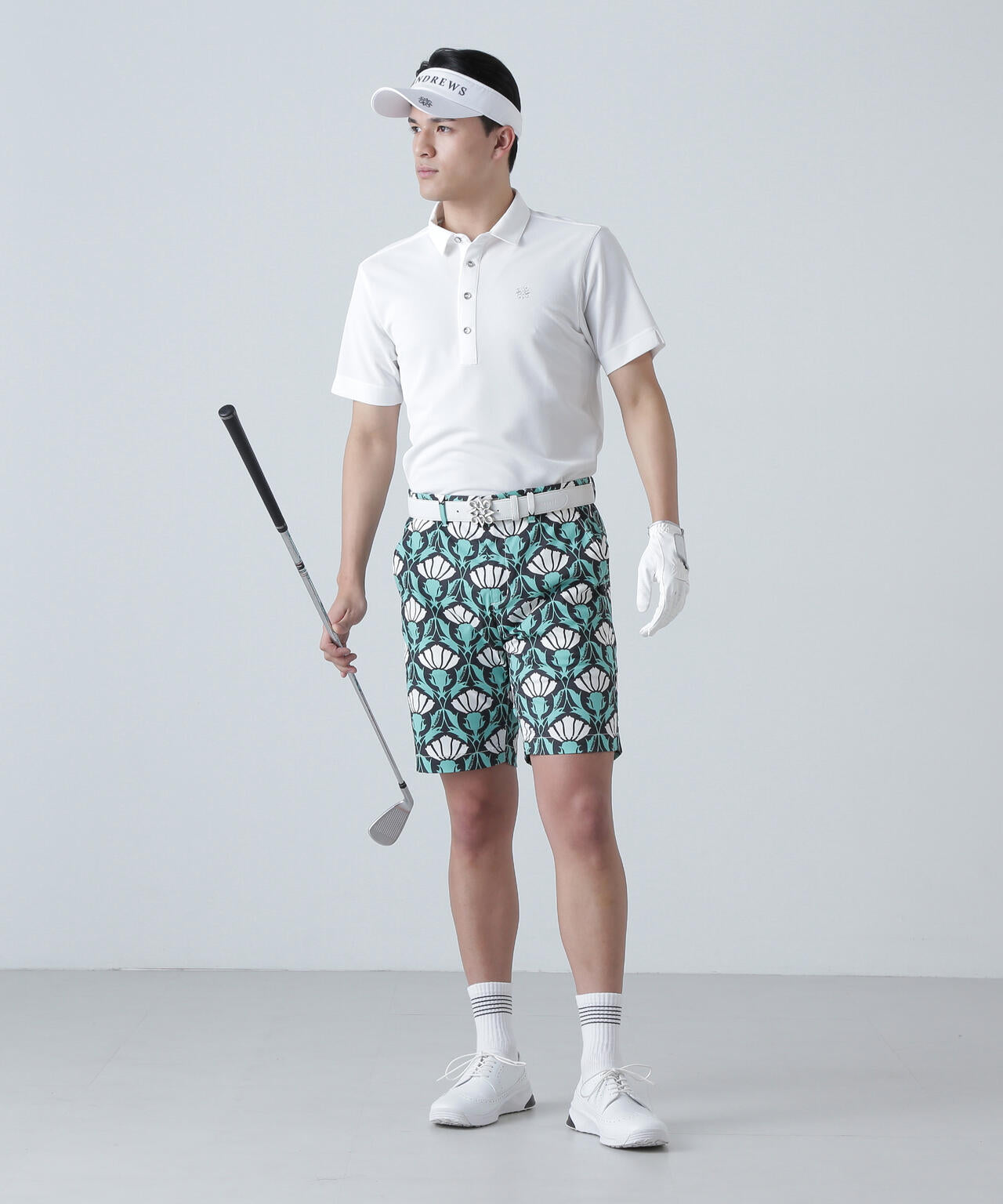 ドビーストレッチショートパンツ <アザミ柄> (MENS)