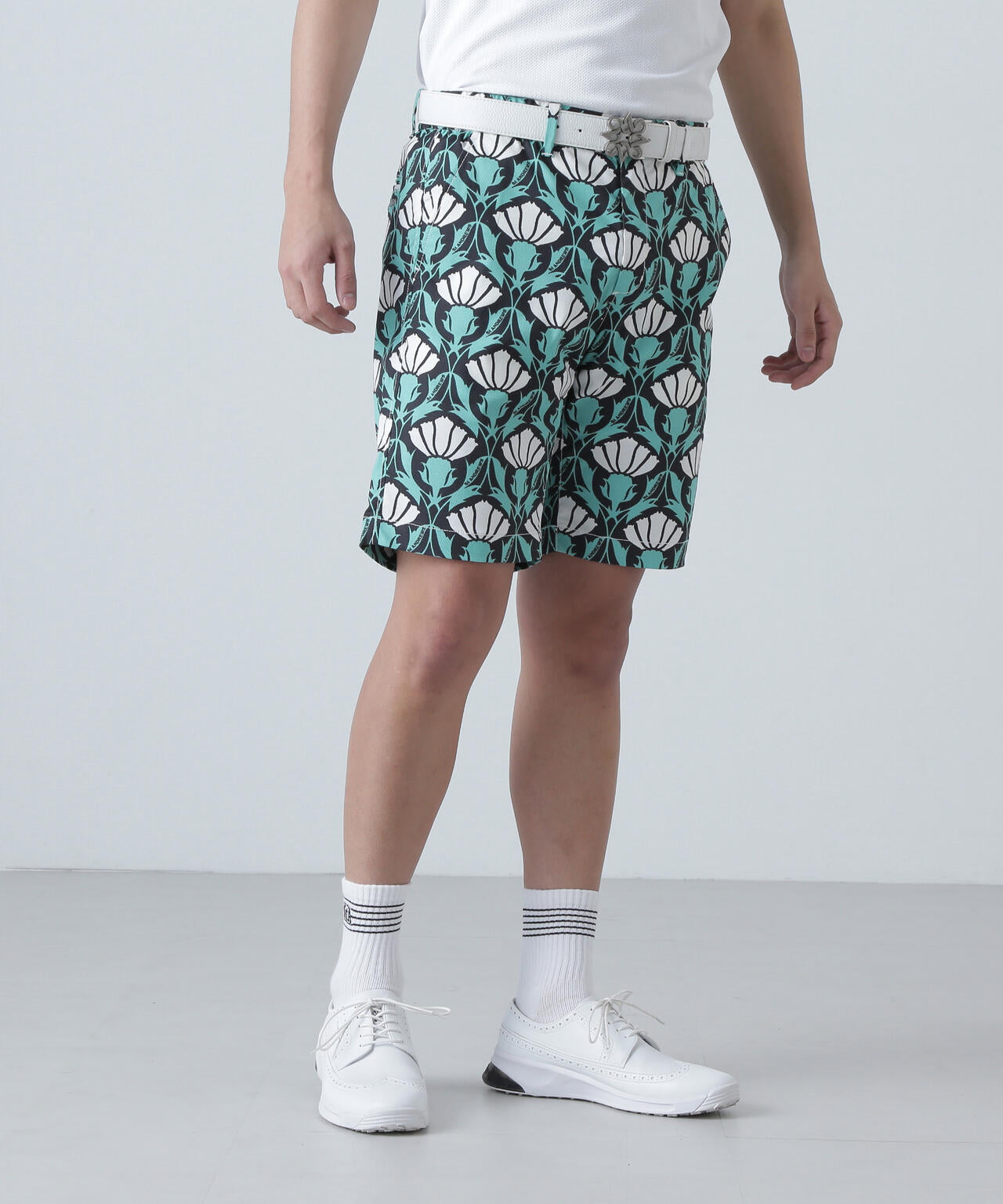 ドビーストレッチショートパンツ <アザミ柄> (MENS)