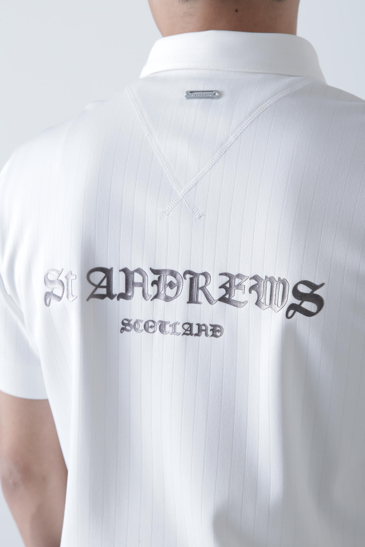 ストライプ半袖ポロシャツ (MENS)