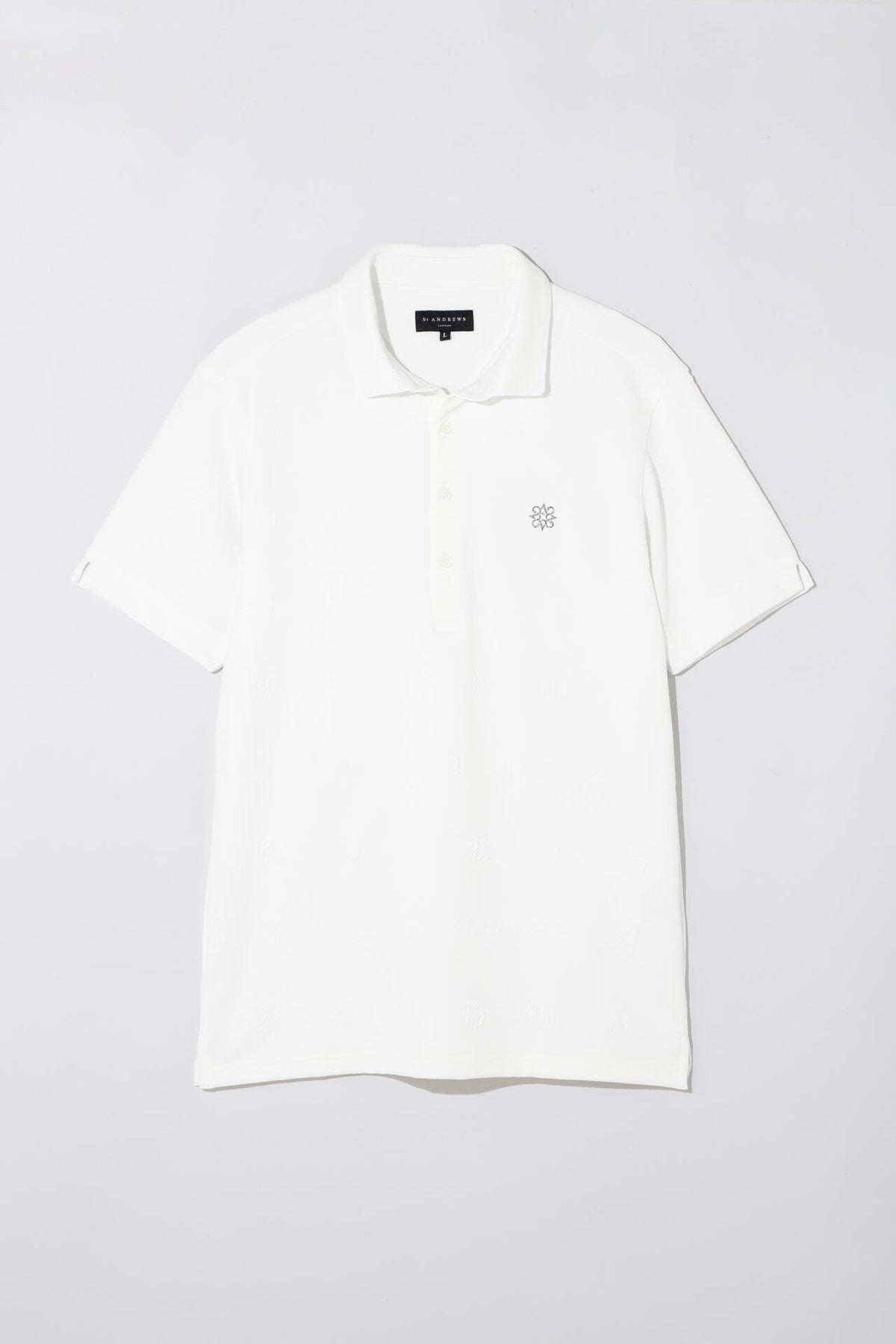 ふくれジャガードロゴ半袖ポロシャツ (MENS)