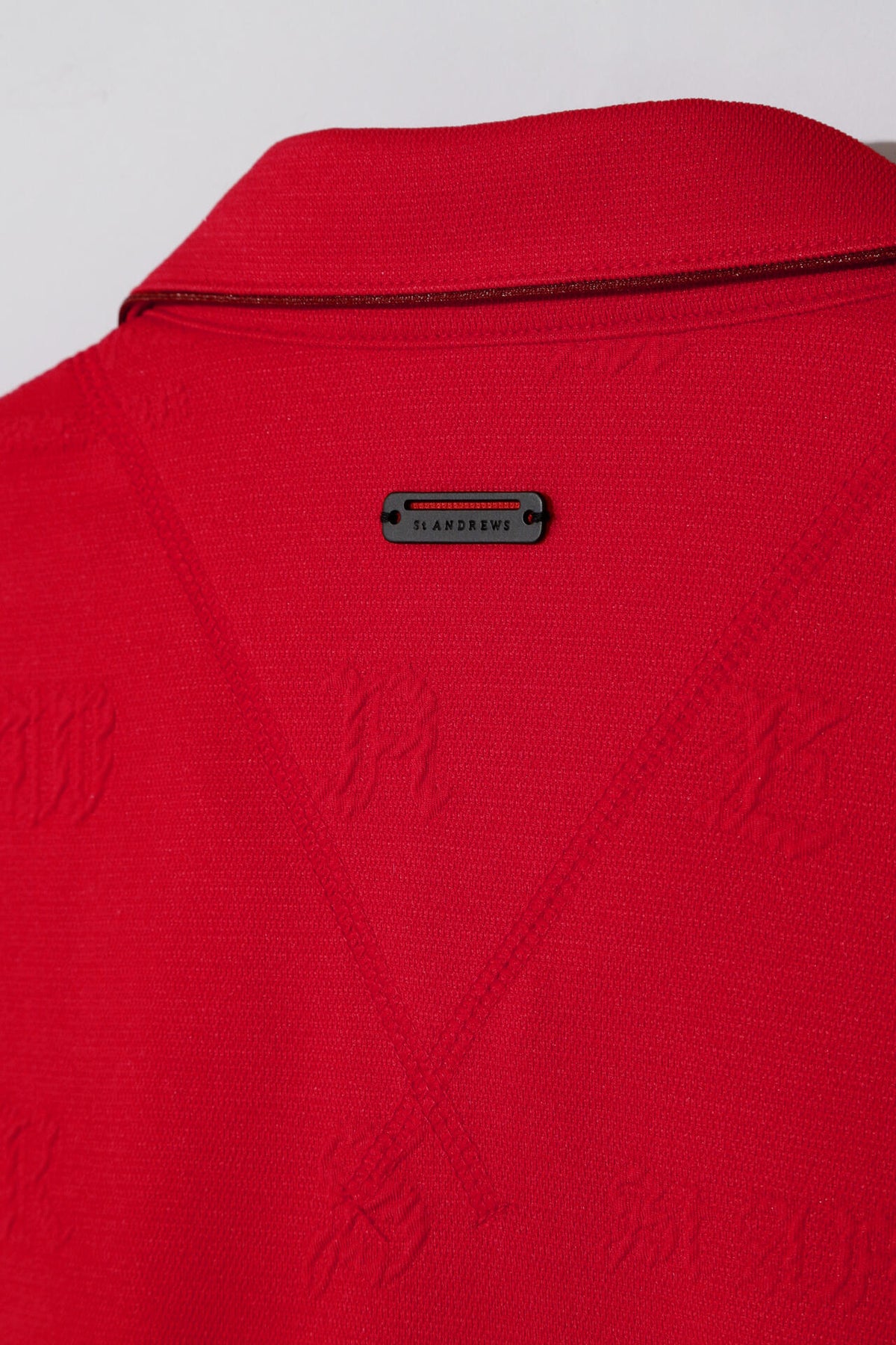 ふくれジャガードロゴ半袖ポロシャツ (MENS)