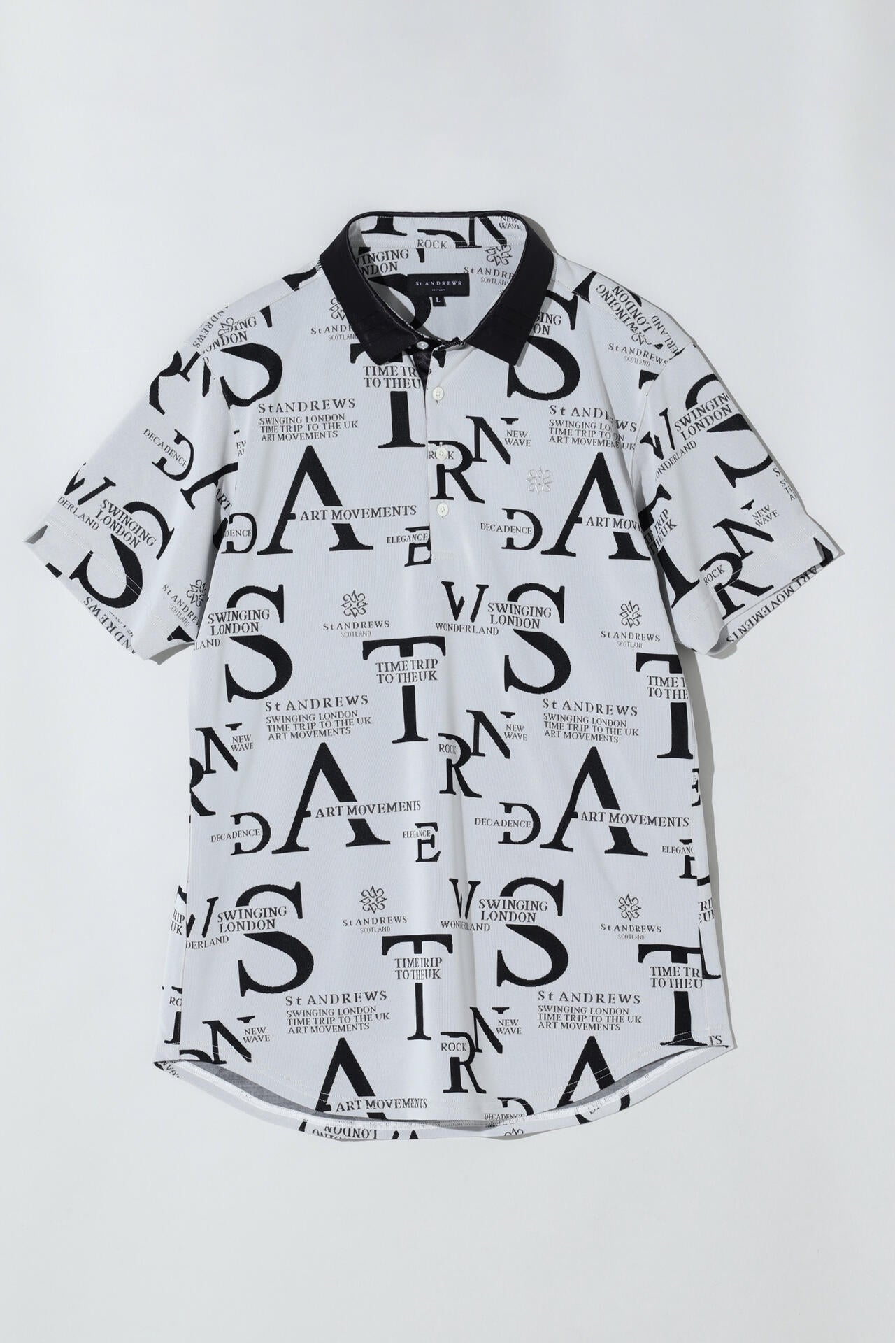 コンセプト柄ジャガード半袖シャツ (MENS)