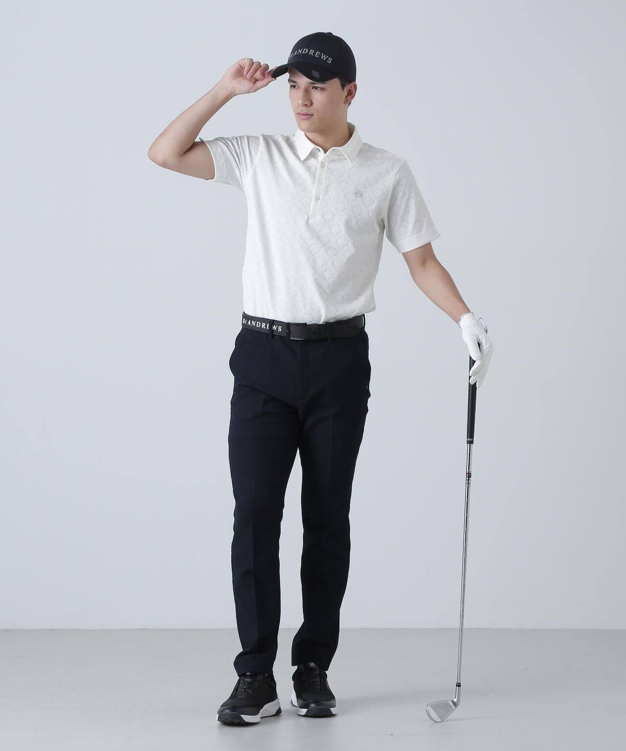レトロアラベスク柄ジャガード半袖シャツ (MENS)
