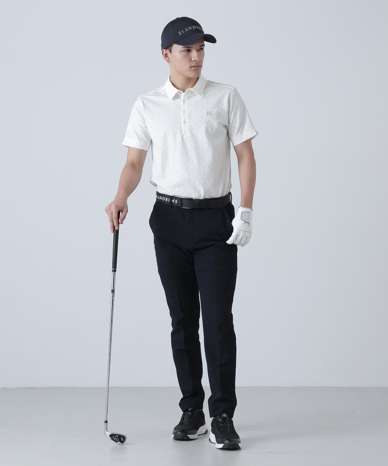 レトロアラベスク柄ジャガード半袖シャツ (MENS)