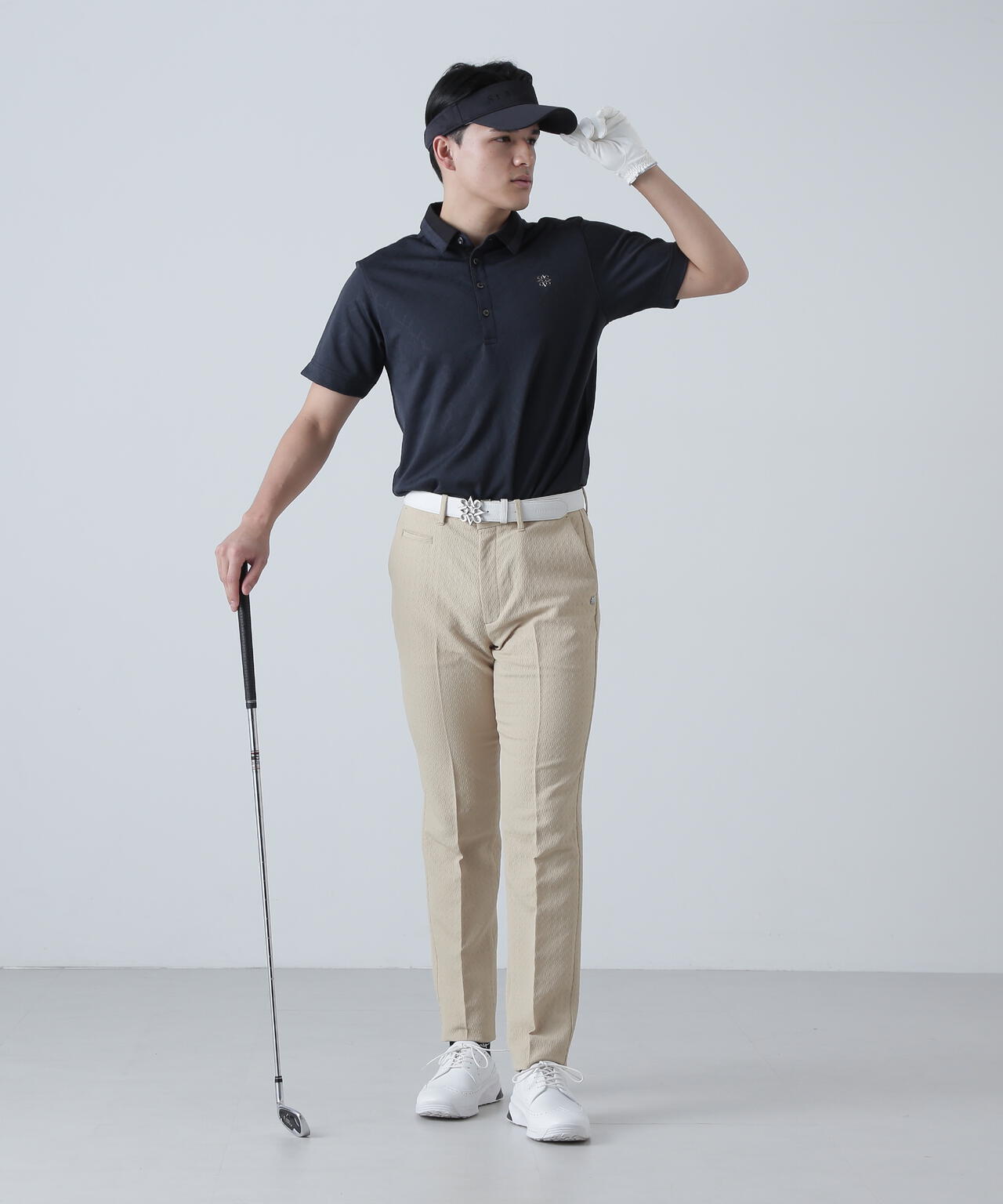 レトロアラベスク柄ジャガード半袖シャツ (MENS)