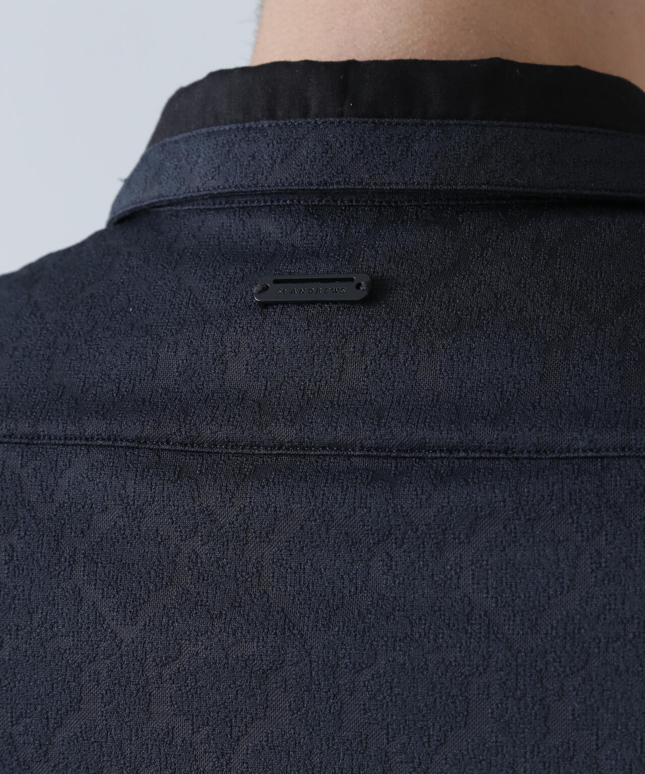 レトロアラベスク柄ジャガード半袖シャツ (MENS)