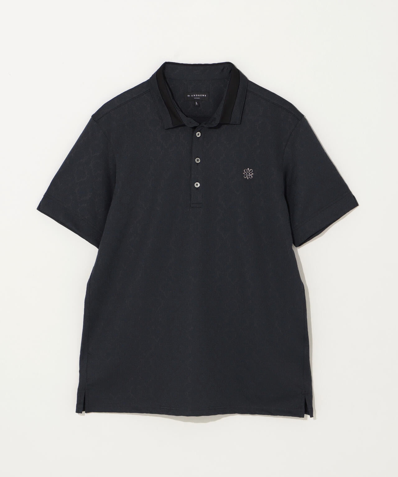 レトロアラベスク柄ジャガード半袖シャツ (MENS)