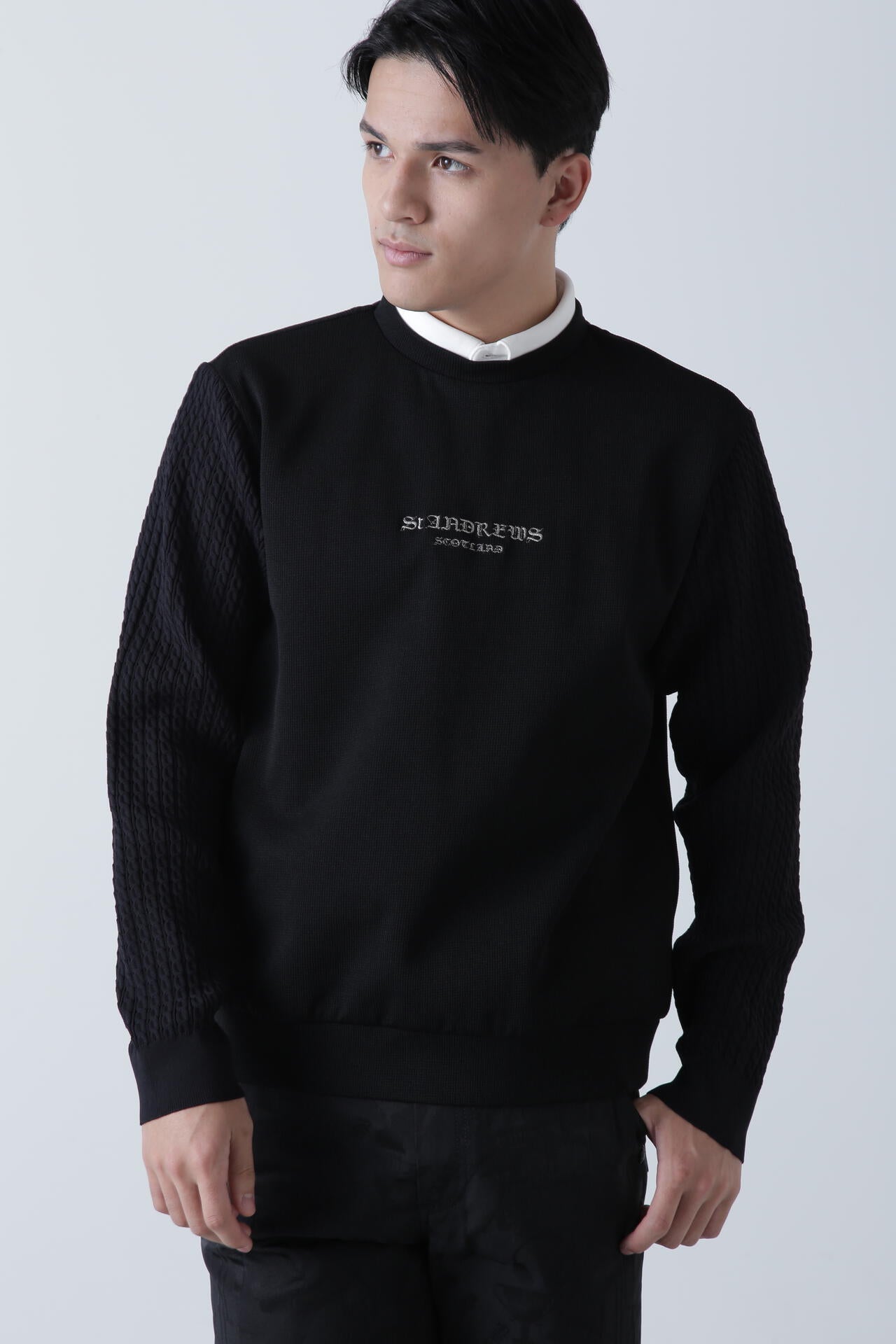 クオーターゲージエアシャットクルーネックプルオーバー (MENS)